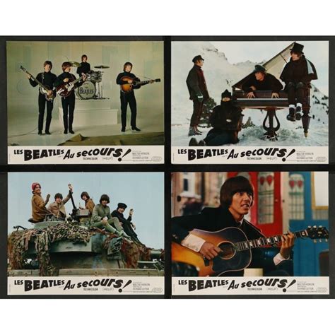 Help Beatles Complete French Movie Lobby Card Poster Set