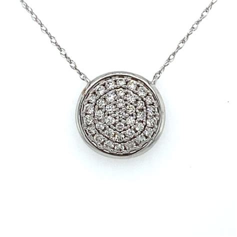 White Gold Diamond Circle Necklace Nelsons Jewelers