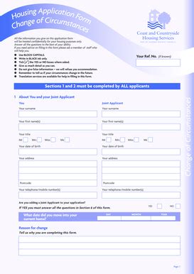 Fillable Online Shepway Gov Change Circumstances Form 2006 Shepway