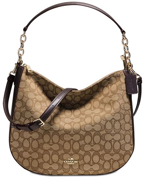 Coach Chelsea Hobo 32 In Signature Jacquard Macys