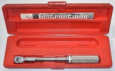 Snap On QJR 117E 1 4 Drive Click Type Torque Wrench 30 200 In Lbs USA