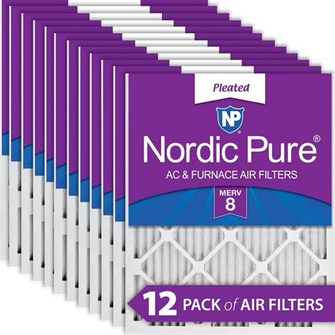 18x20x1 1712x1912 Pleated Merv 8 Air Filters 12 Pack