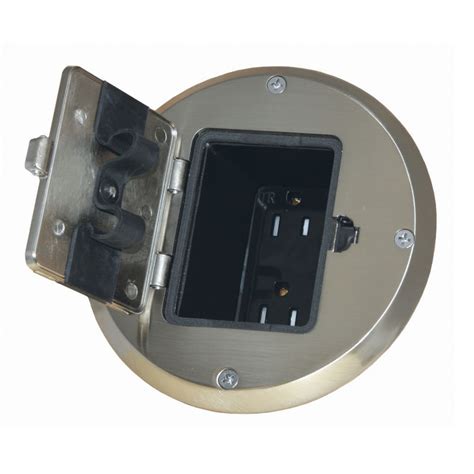 Single Gang Floor Box Kit With Recessed Duplex 15a Tr