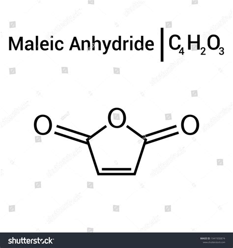 Chemical Structure Of Maleic Anhydride C4H2O3 Royalty Free Stock