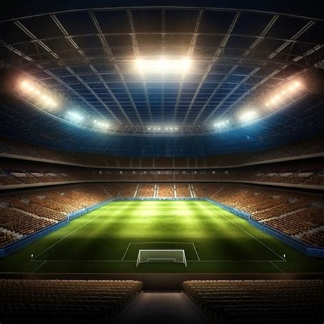 Premium Photo | Realistic football stadium background