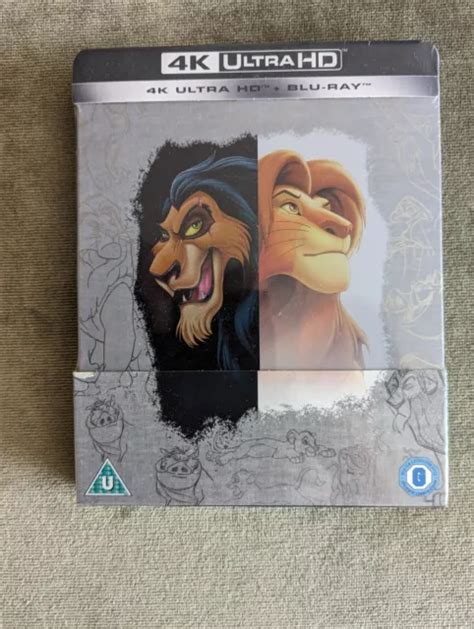 DISNEY S THE LION King 4K Uhd Blu Ray Steelbook U K Edition New