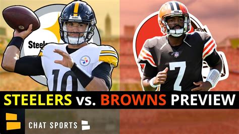 Pittsburgh Steelers Vs Cleveland Browns Preview Prediction Steelers