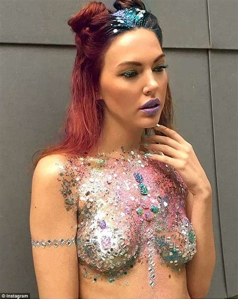 Music Festival Fashion Glitter Boobs Trend Popular At Coachella