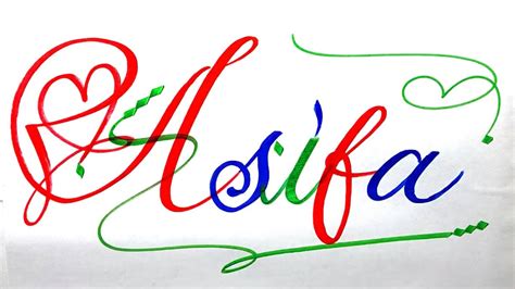 Asifa Name Signature Calligraphy Status How To Draw Cursive