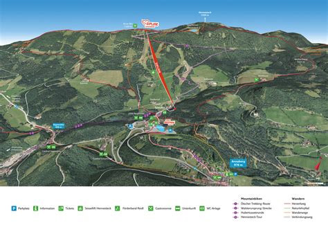 3D Panoramakarte Wandern Und Mountainbike Hennesteck