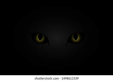 Vector Scary Cat Eyes On Dark Stock Vector (Royalty Free) 1498611539 | Shutterstock