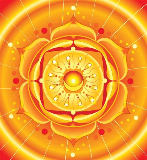 Bright Orange Mandala of Svadhisthana Chakra Stock Vector ...