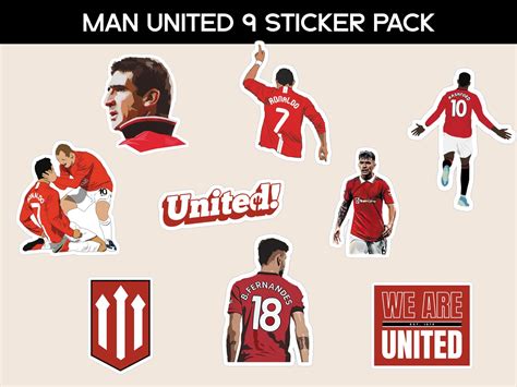 25 Off Manchester United Football Vinyl Sticker Pack Gunners Stickers Ronaldo Rooney