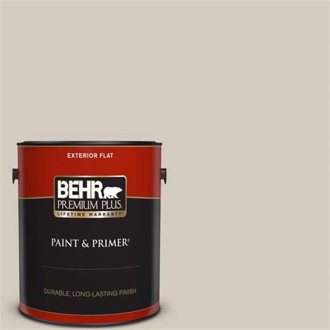 Behr Premium Plus 1 Gal N220 2 Ashen Tan Flat Exterior Paint And Primer