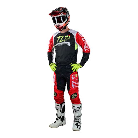 TLD GP PRO PANT PARTICAL BLACK GLO RED Garage Moto