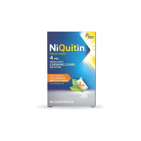 Niquitin Cq Freshmint Gum 4Mg Pack Of 96 Smoking Aids From Chemist