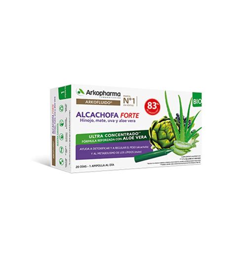 Arkofluido Alcachofa Forte BIO Aloe Vera 20 Ampollas Farmacia Puntual