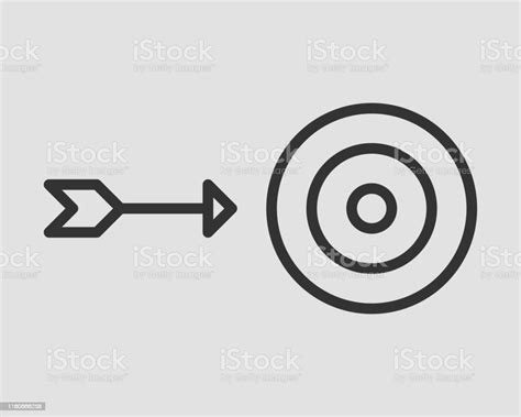 대상 아이콘 벡터입니다 화살표가 분리 된 다트 보드 개념에 대한 스톡 벡터 아트 및 기타 이미지 개념 겨냥 과녁 Istock