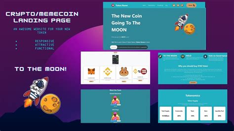 Cryptocurrency Token Memecoin Website Template Landing Page Crypto ...