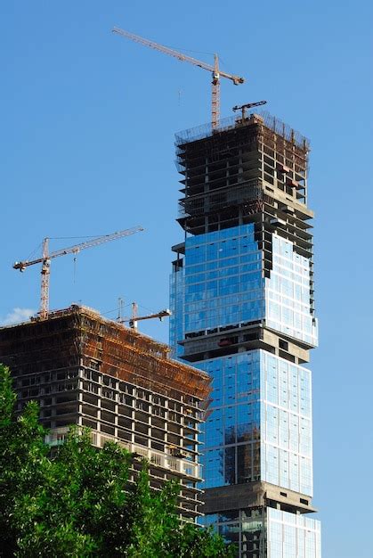 Construcción de rascacielos del centro de negocios internacional Foto