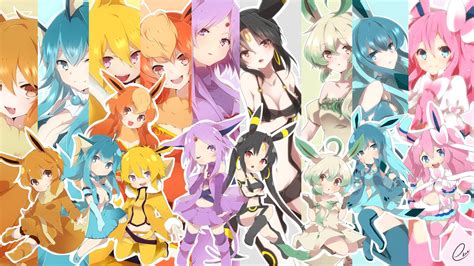 Pokemon chibi Flareon animal ears Eevee Espeon Umbreon anime Jolteon ...