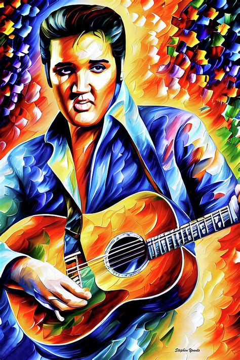 Elvis Presley Digital Art By Stephen Younts Pixels