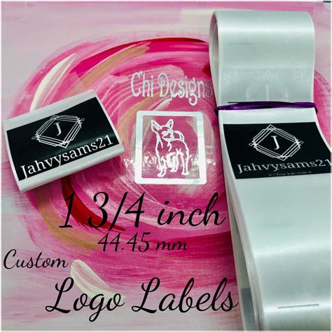 1 3 4 Inch Custom Logo Labels 44 45mm Satin Logo Tags Etsy Canada