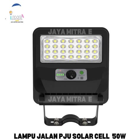 Jual Lampu Jalan PJU Solar Cell Tenaga Surya 50W SMD All In One Audalux