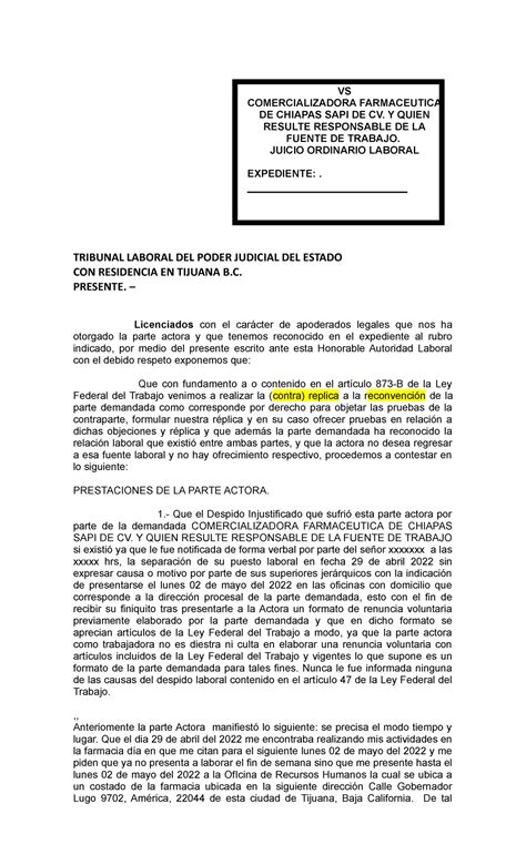 Replica De Dias Laboral Tribunal Laboral Del Poder Judicial Del