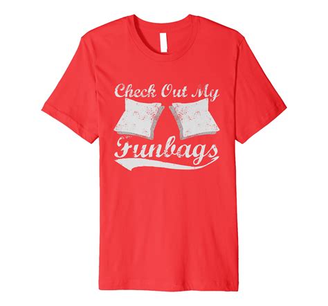 Check Out My Funbags Funny Cornhole T Shirt Colonhue