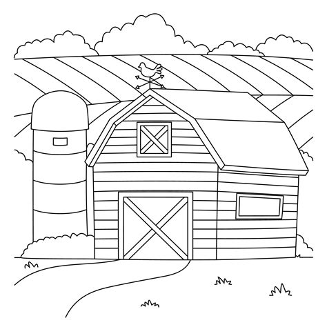 Farm House Coloring Pages