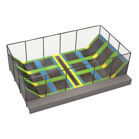 Trampoline carré DODGE BALL COURT Walltopia modulaire pour