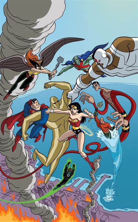 Justice League Vs Amazo Cover By Timlevins Justice League Animated