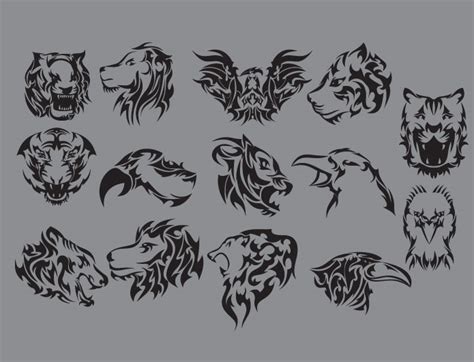 Tribal Vector Pack 8 Animals | Vector Tribal Animals | Royalty Free ...