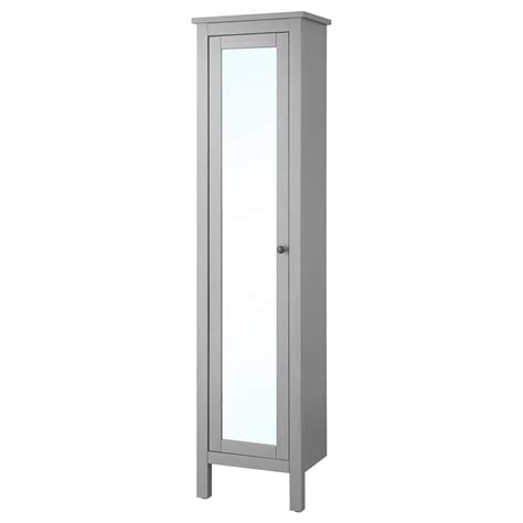 HEMNES High cabinet with mirror door, gray, 19 1/4x12 1/4x78 3/4" - IKEA