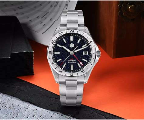 San Martin New Mm Luxury Men S Business Dress Gmt Watch Nh