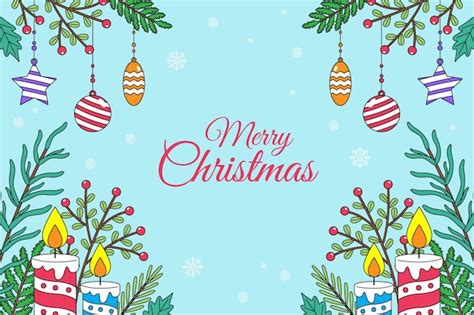 Free Vector Hand Drawn Christmas Background