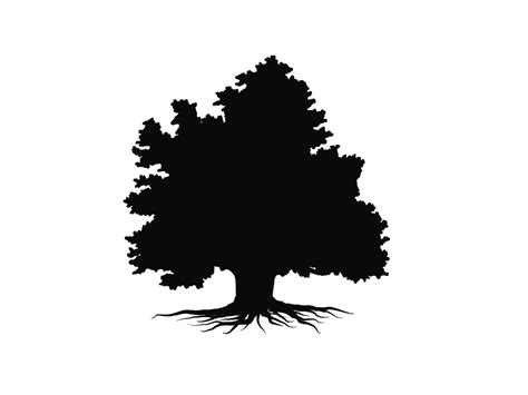 Black Branch Tree Or Naked Trees Silhouettes Hand Drawn Isolated