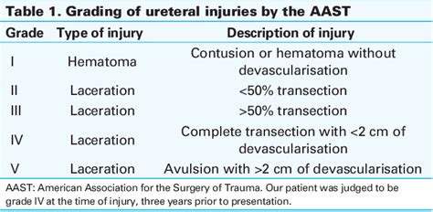 Table From Large Minimally Symptomatic Iatrogenic Urinoma Presenting