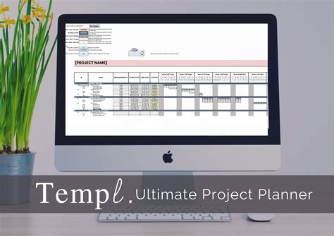 Project Planner Gantt Chart Excel Project Planner - Etsy