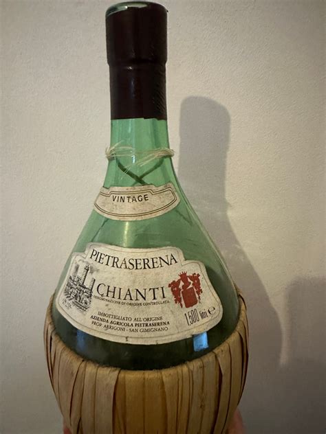 Very Rare Italian Vintage Chianti Bottle Circa 1980 - Etsy