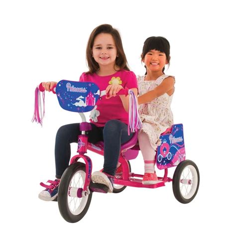 Buy Eurotrike Tandem 3 Wheel Trike Kids/Childrens Bike w/Passenger Seat Princess 3y+ - MyDeal