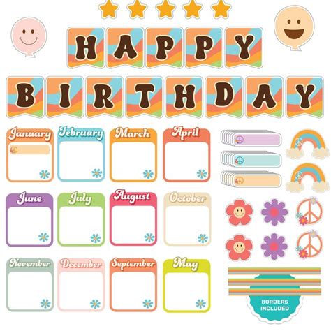 Decorably Pcs Birthday Chart For Classroom Classroom Birthday