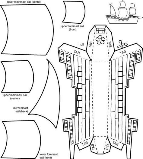 Printable Cardboard Pirate Ship Template Printable Word Searches