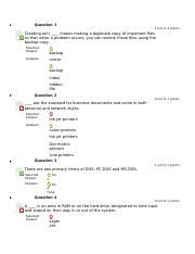 Quiz 2 5 Docx Question 1 1 Out Of 1 Points Creating A N Means Making