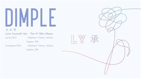 Bts Dimple Lyrics Han Rom Eng Youtube