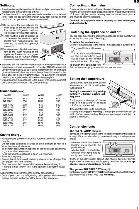 Liebherr Chest Freezer 7081 157 00 Users Manual