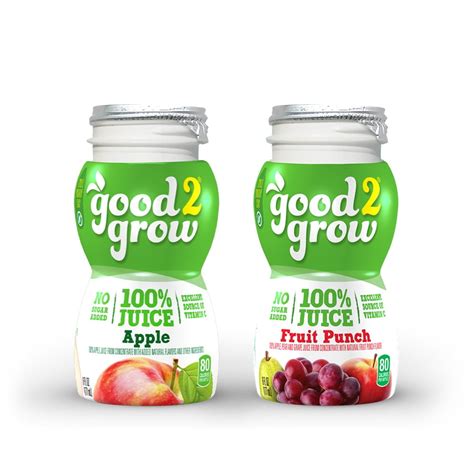 good2grow Fruit Juice Bottles, 6-Ounce Good2grow Refills, 24 Pack - No Sugar Added, 100% Juice ...