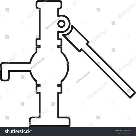 Deep Well Hand Pump Manual Pump Stock Vector (Royalty Free) 2167602023 ...