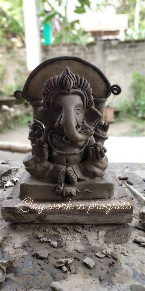 How To Make Ganesha With Clay Clay Ganesh Making At Home Clay Se Ganesh Ji Banana Artofit